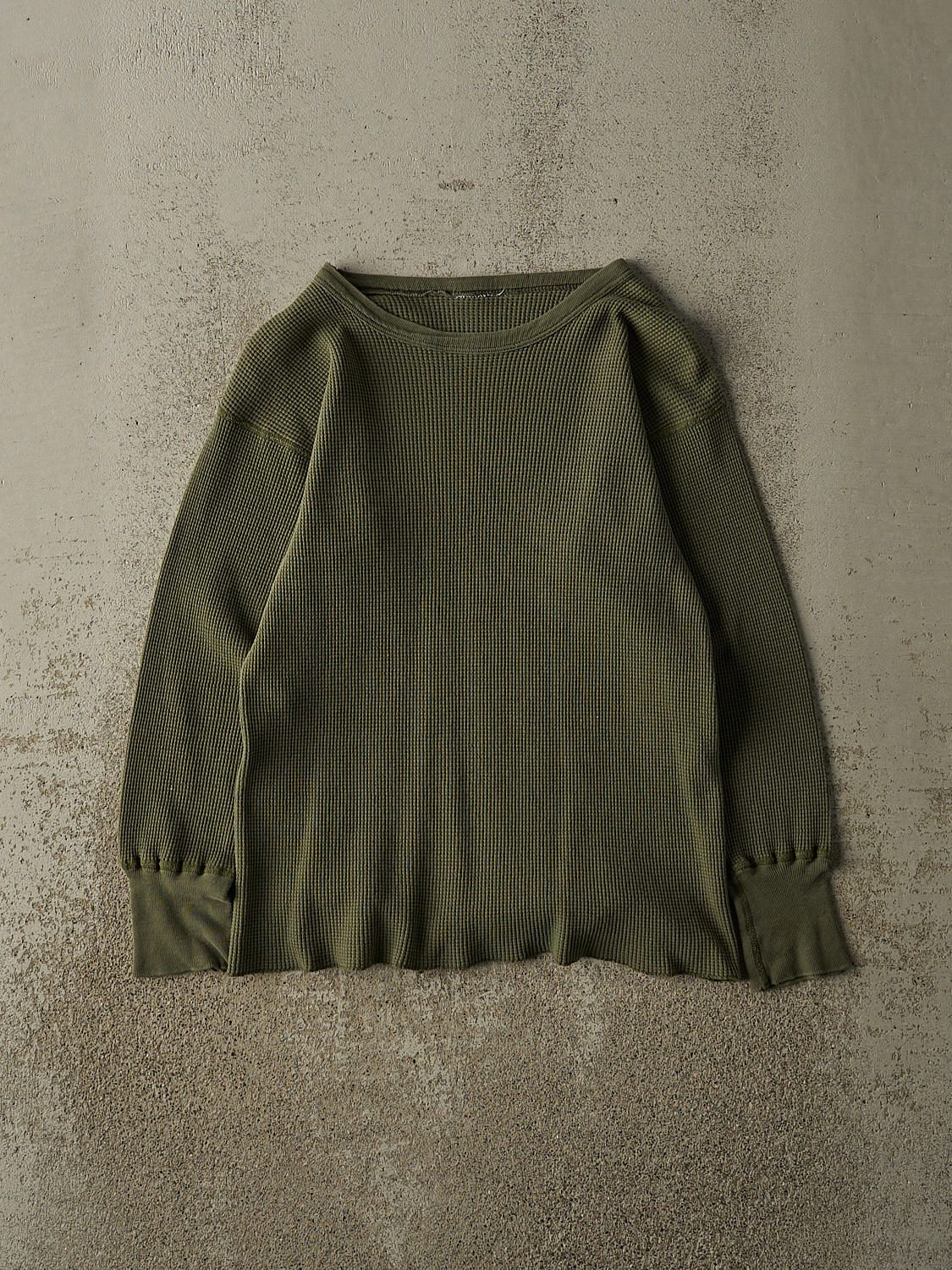 Vintage 90s Green Thermal Long Sleeve (XXS/XS)
