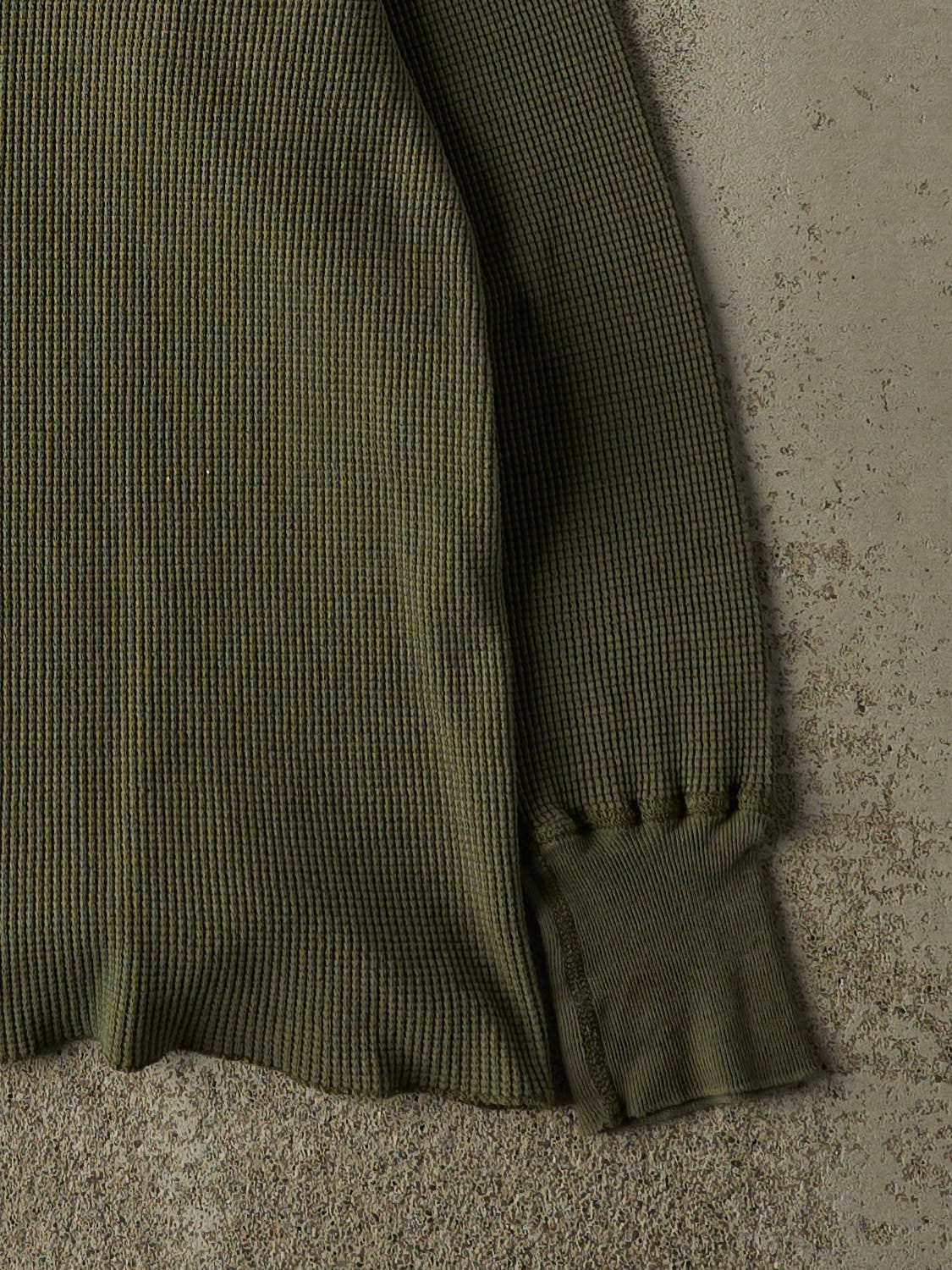 Vintage 90s Green Thermal Long Sleeve (XXS/XS)