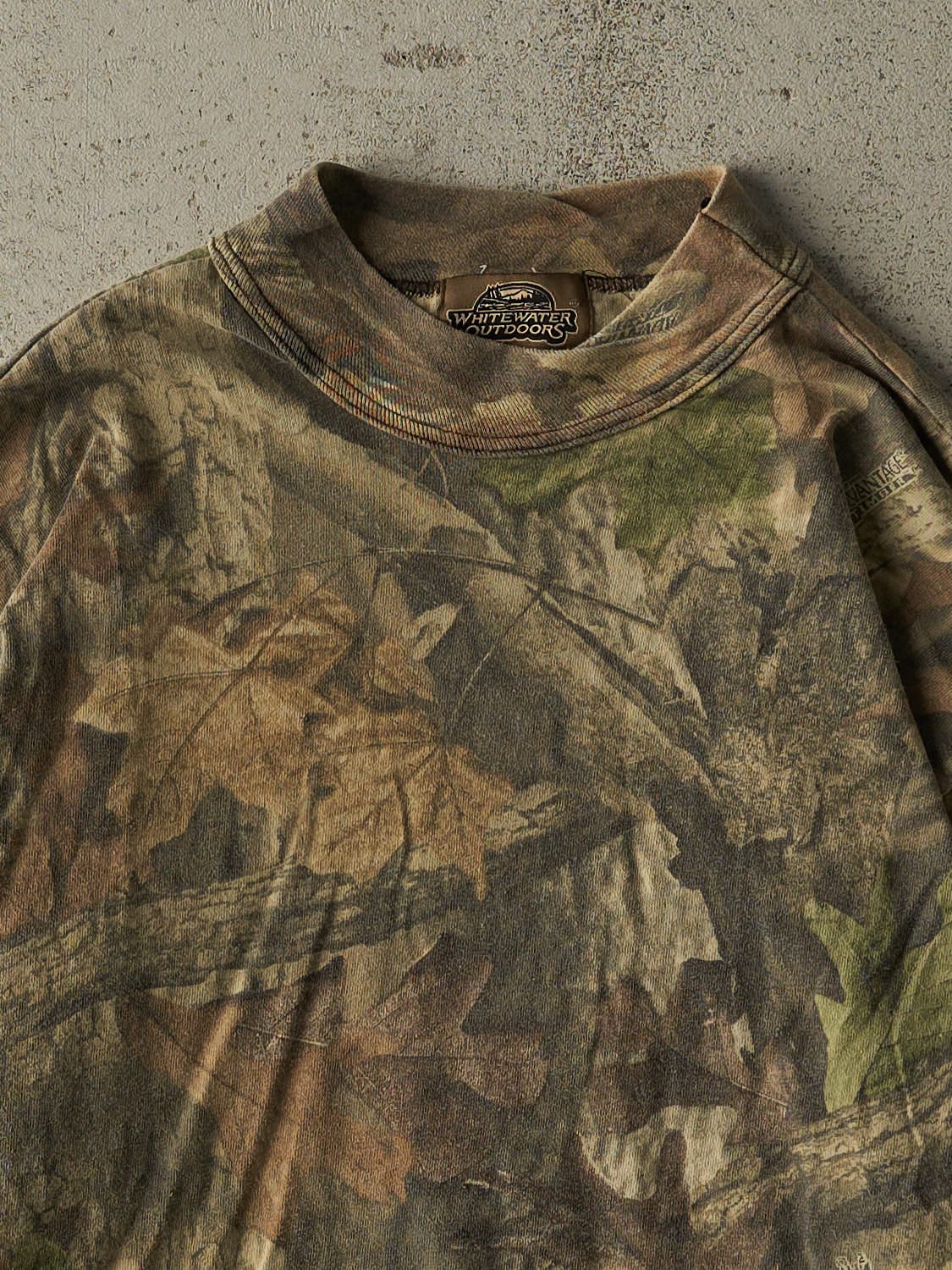 Vintage 90s Camo Advantage Camo Mock Neck Long Sleeve (L)