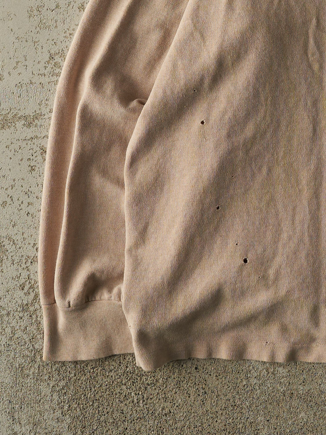 Vintage 90s Beige Polo Ralph Lauren Embroidered Quarter Button Long Sleeve (XL)