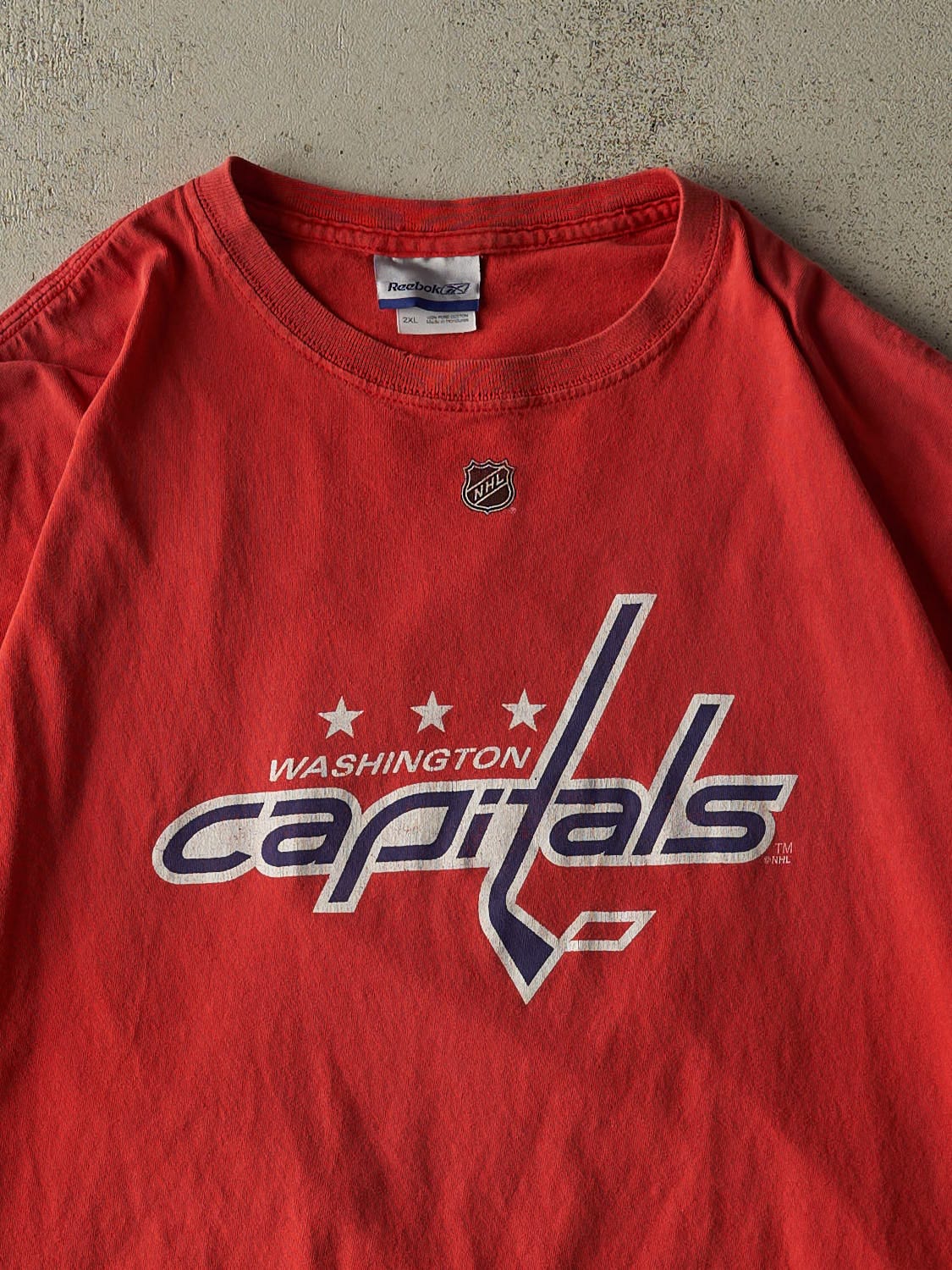 Vintage Y2K Sun Faded Red Washington Capitals #8 Alexander Ovechkin Player Tee (XL/XXL)