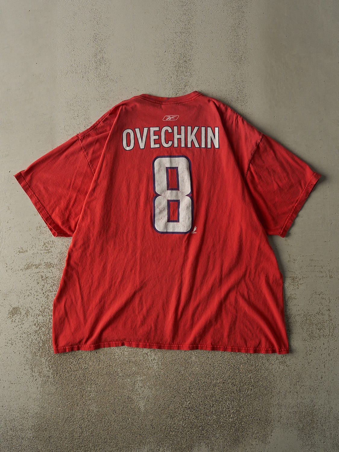 Vintage Y2K Sun Faded Red Washington Capitals #8 Alexander Ovechkin Player Tee (XL/XXL)
