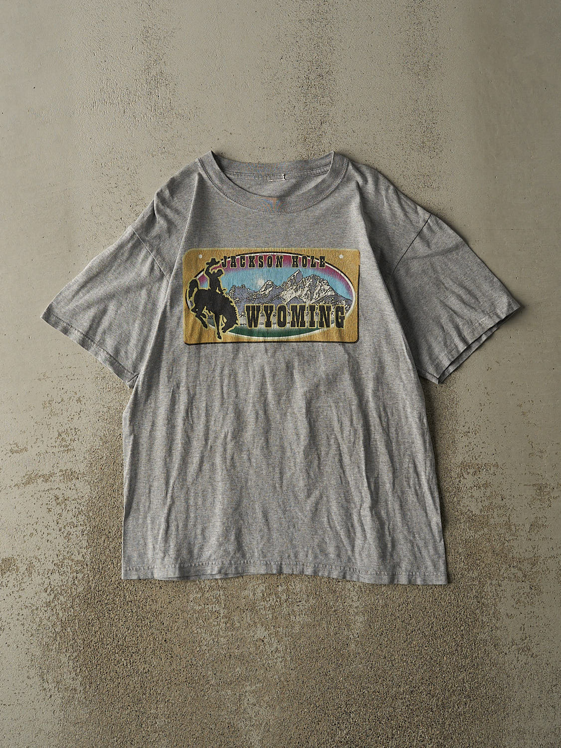 Vintage 90s Grey Jackson Hole Wyoming Tee (S/M)