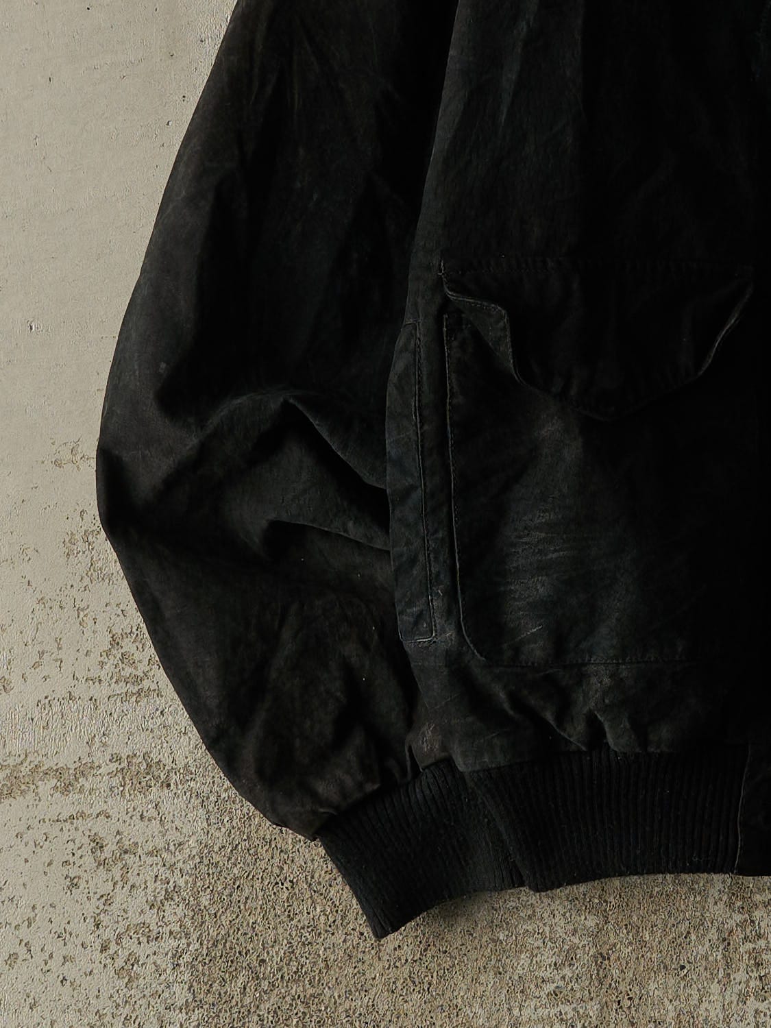 Vintage 80s Black G-III Suede Aviator Jacket (M)