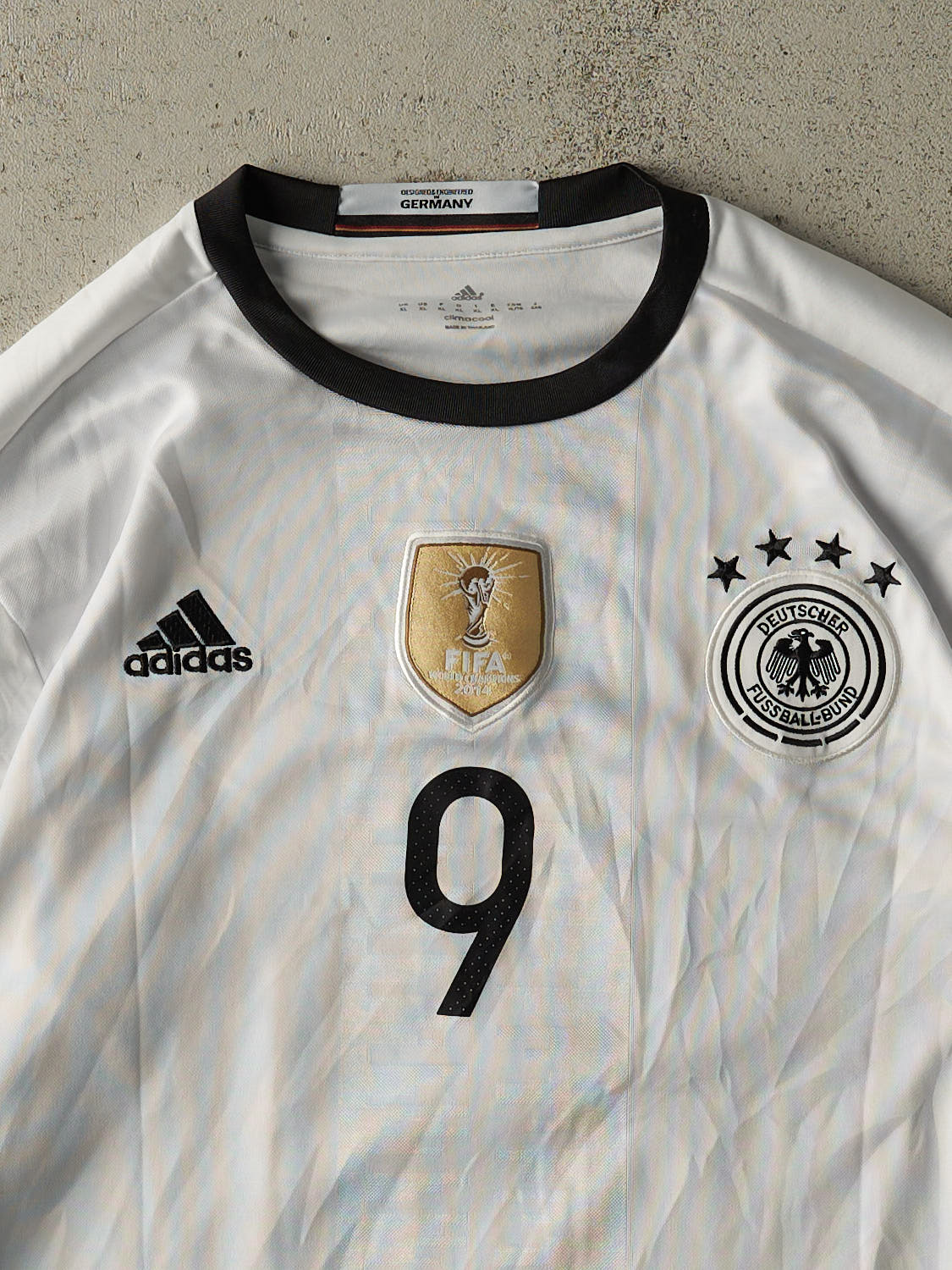 Vintage 14' White Germany #9 Andre Schurrle Soccer Jersey (L/XL)