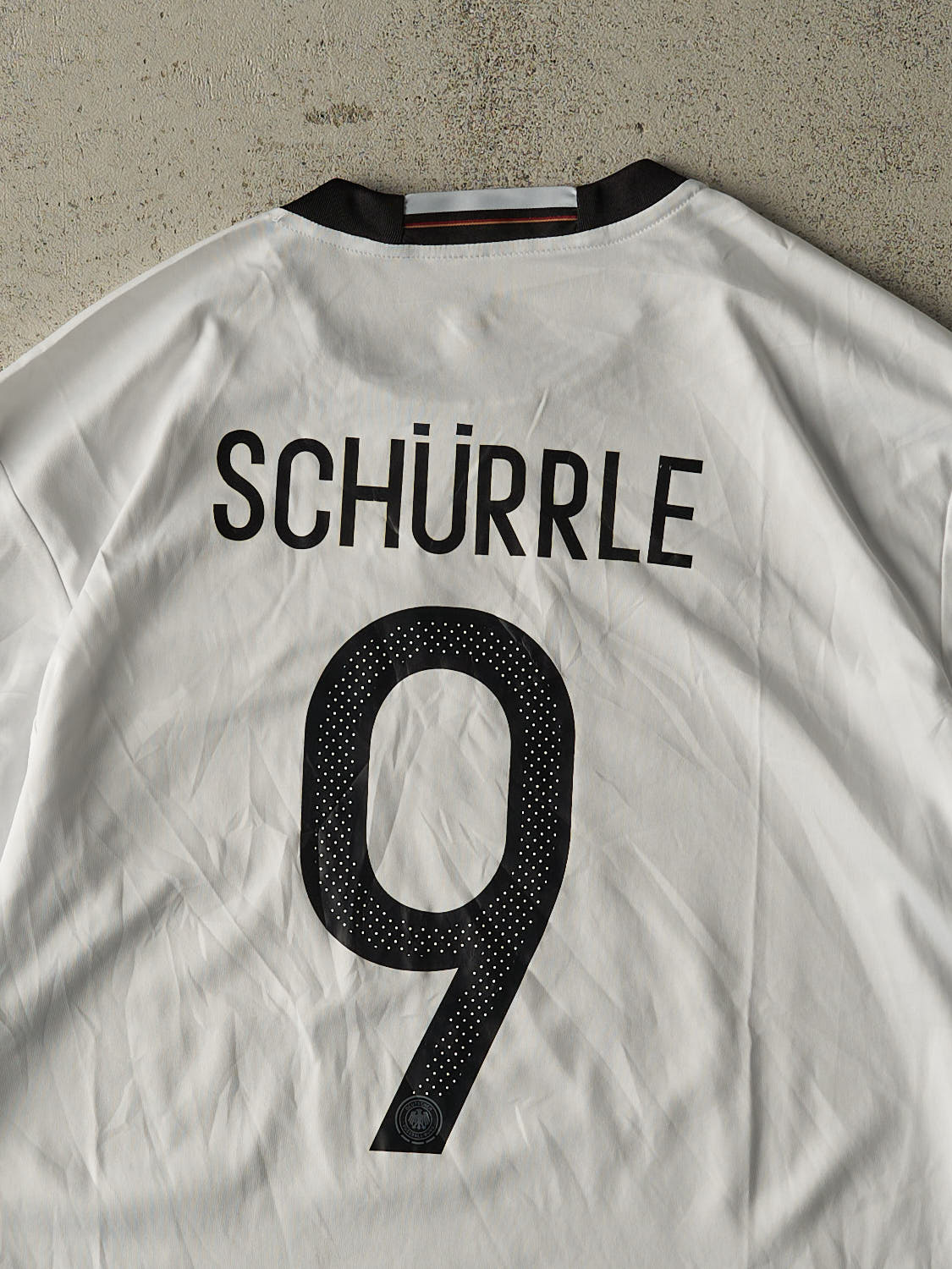 Vintage 14' White Germany #9 Andre Schurrle Soccer Jersey (L/XL)