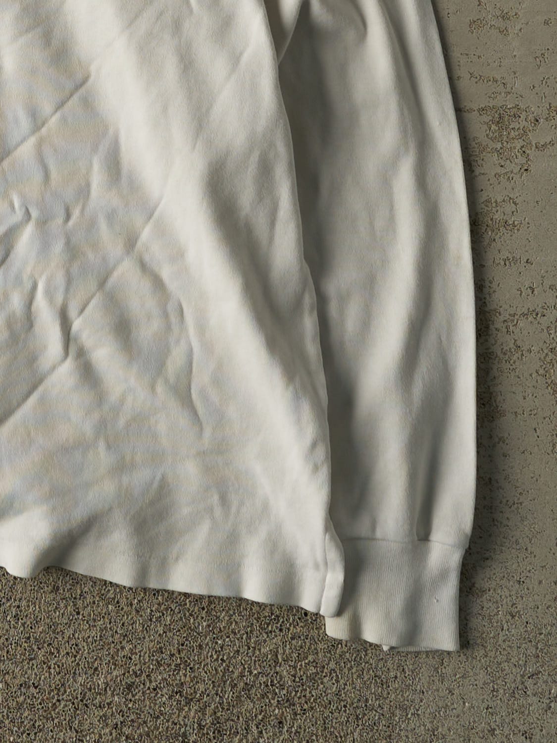 Vintage 90s White Polo Ralph Lauren Embroidered Turtleneck Long Sleeve (L/XL)