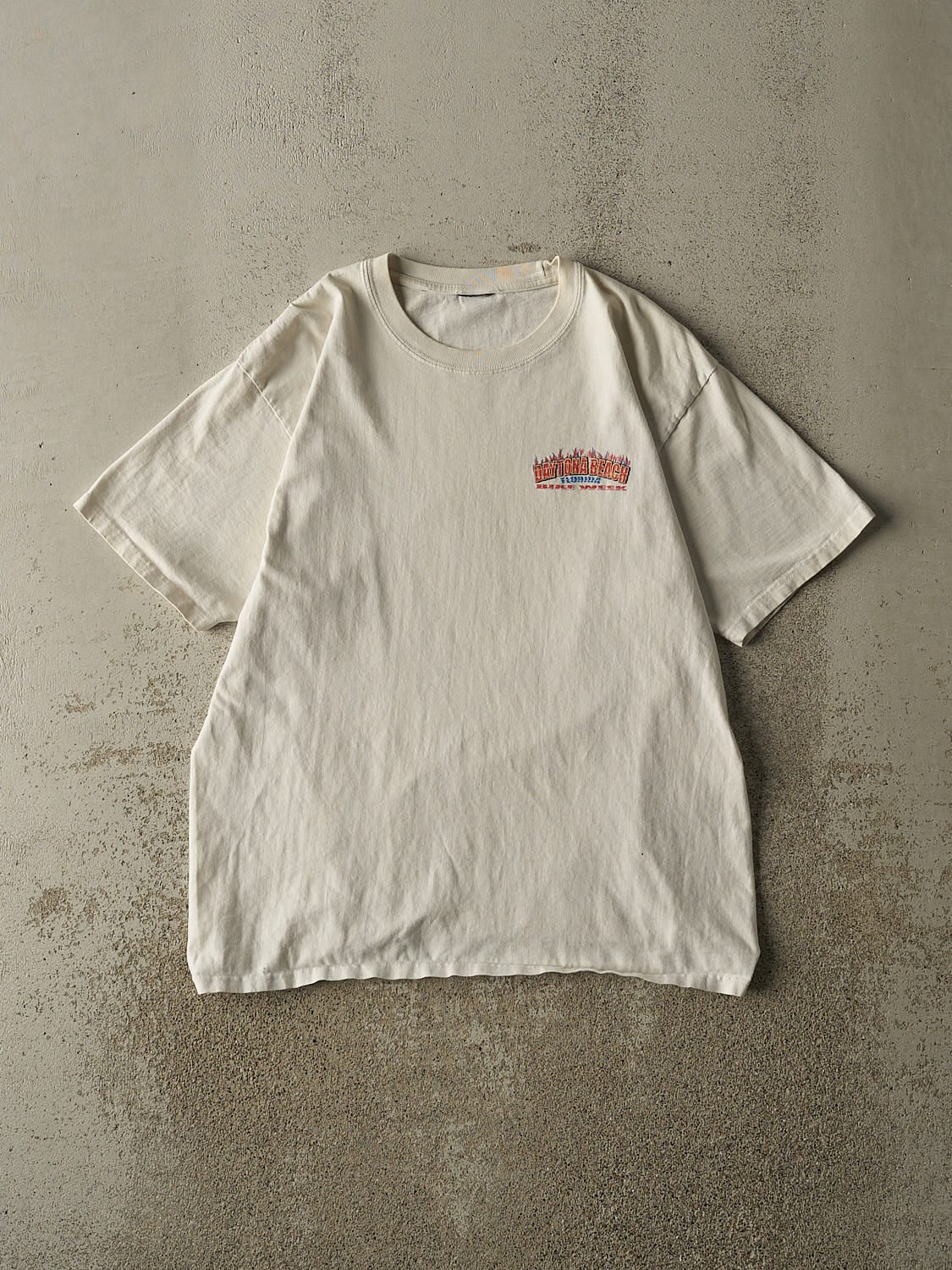 Vintage 05' White Daytona Beach Bike Week Tee (M)