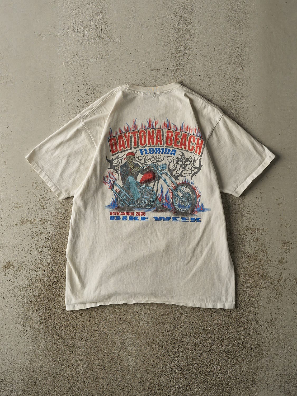 Vintage 05' White Daytona Beach Bike Week Tee (M)