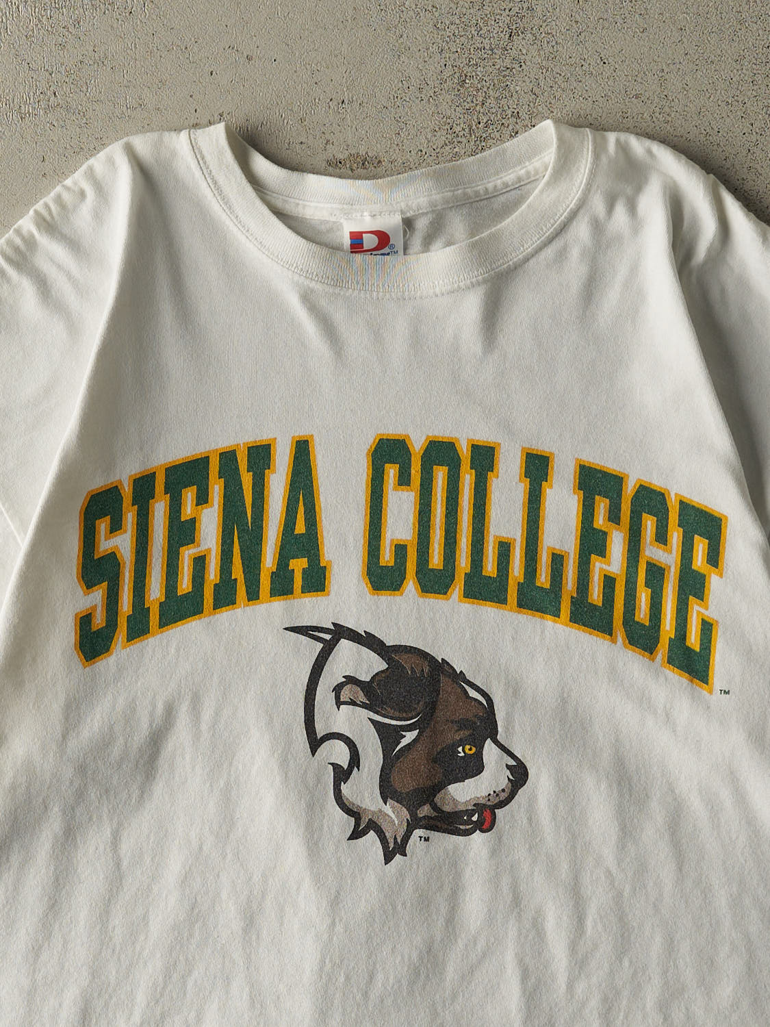 Vintage Y2K White Siena College Tee (L/XL)