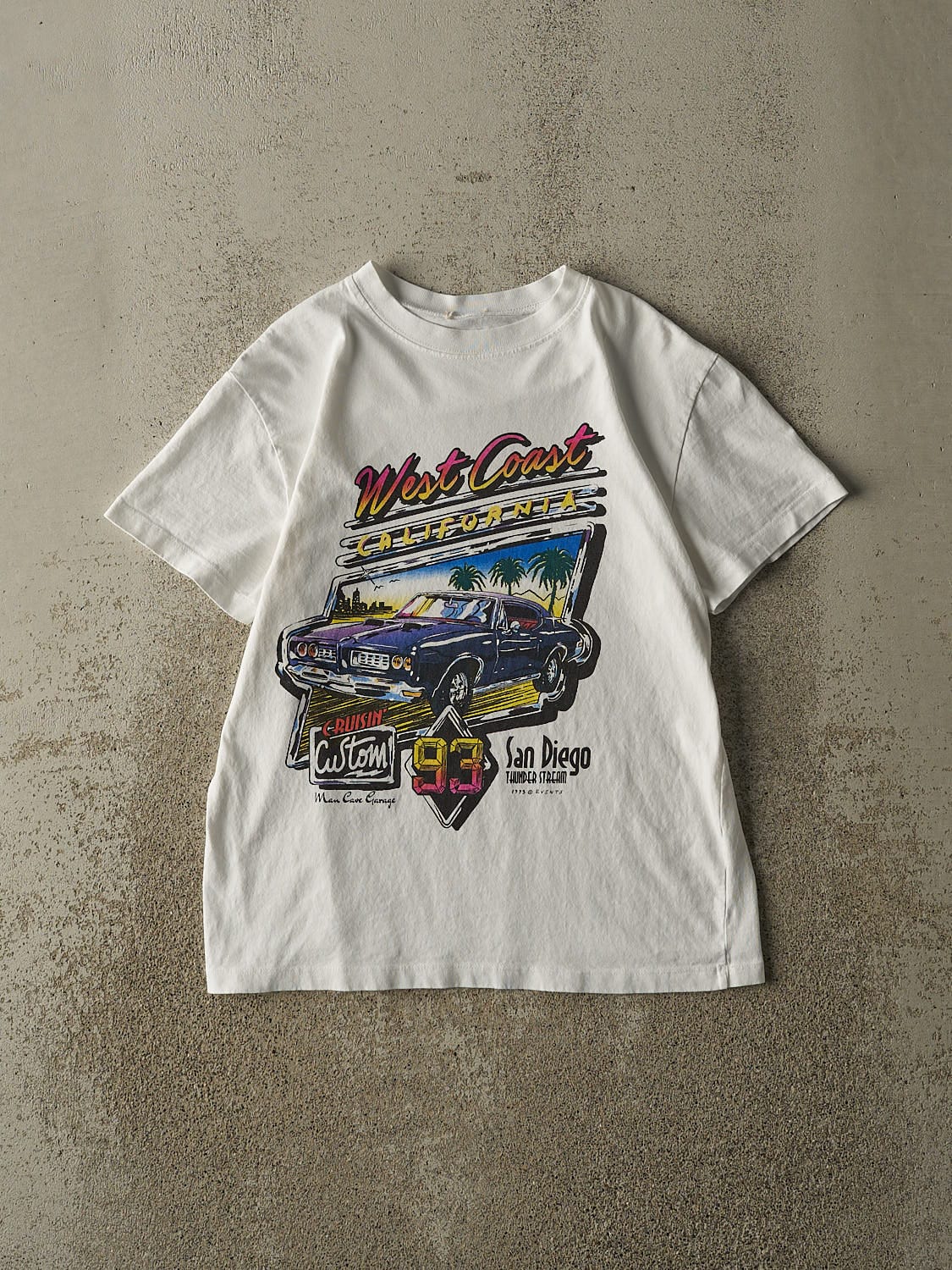 Vintage Y2K White West Coast California Tee (XS/S)