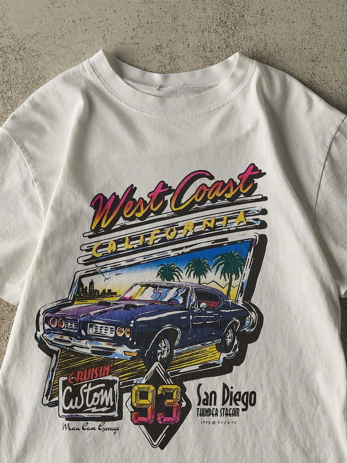 Vintage Y2K White West Coast California Tee (XS/S)