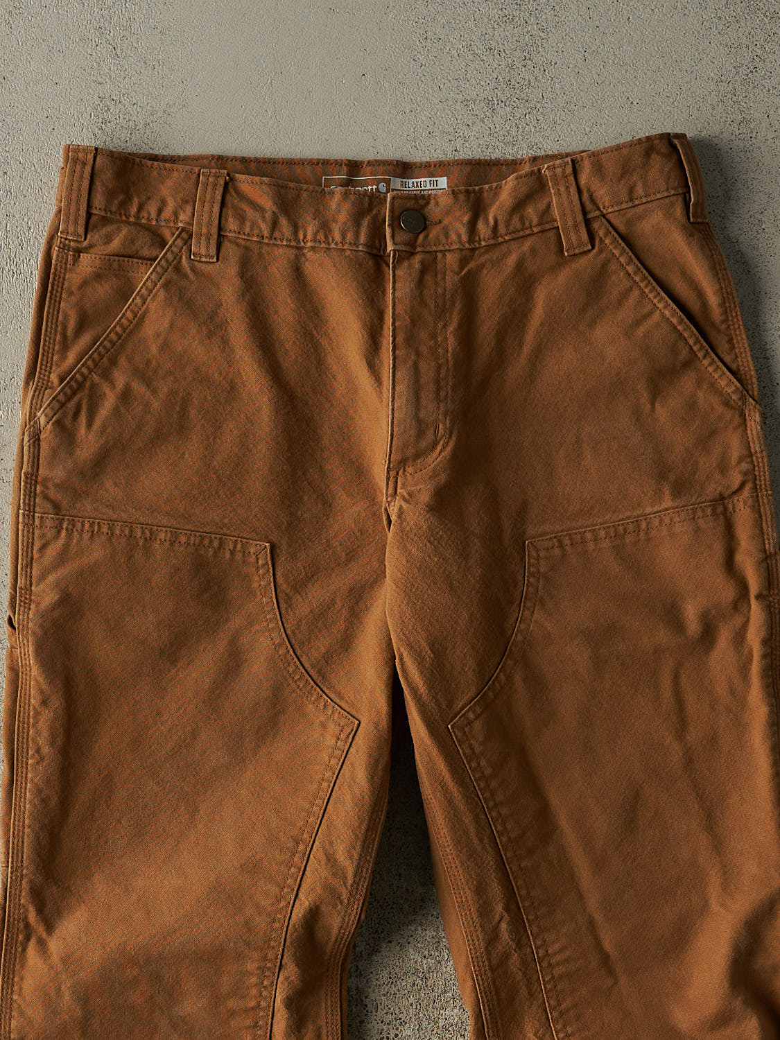 Vintage Y2K Camel Carhartt Double Knee Carpenter Pants (35x30)