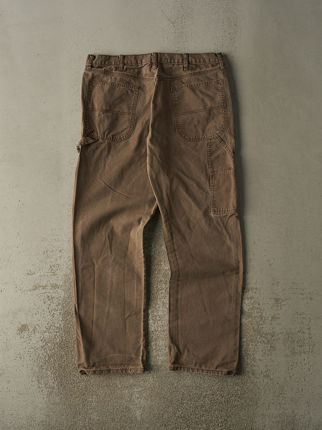 Vintage 90s Sun Faded Brown Rustler Carpenter Pants (37x31.5)