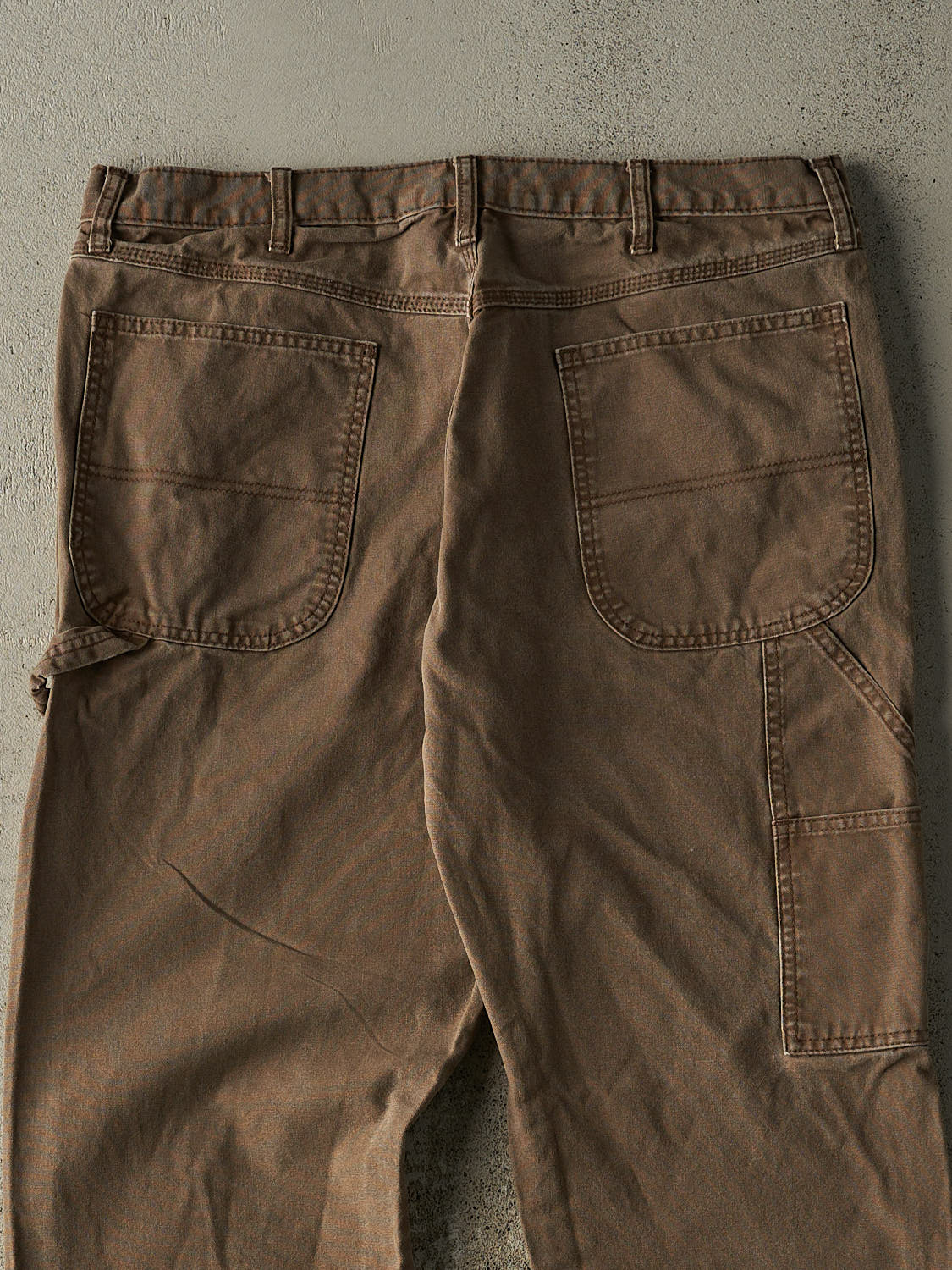Vintage 90s Sun Faded Brown Rustler Carpenter Pants (37x31.5)