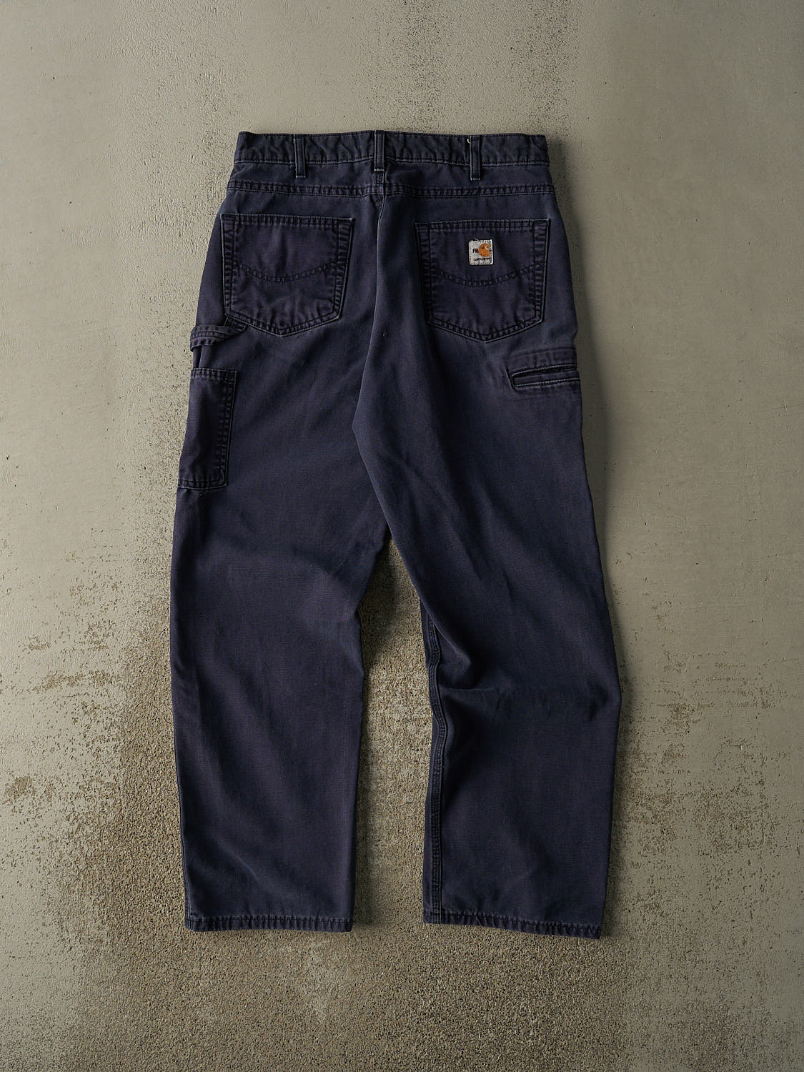 Vintage Y2K Navy Blue Carhartt Fire Resistant Carpenter Pants (33x31.5)