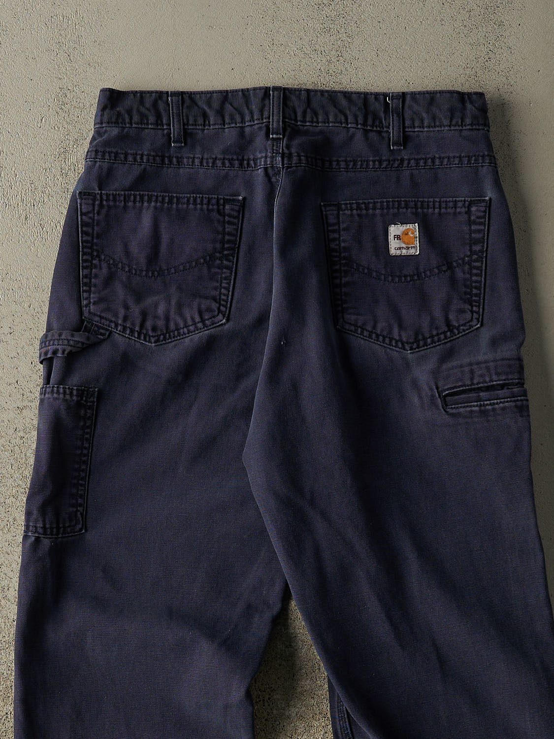 Vintage Y2K Navy Blue Carhartt Fire Resistant Carpenter Pants (33x31.5)