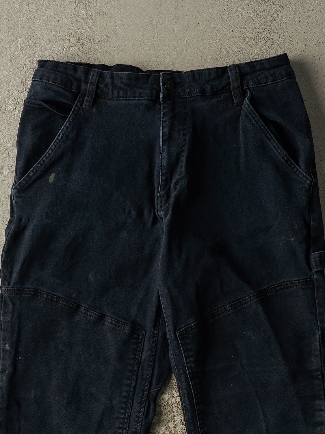 Vintage Y2K Faded Black CAT Double Knee Carpenter Pants (32x26)