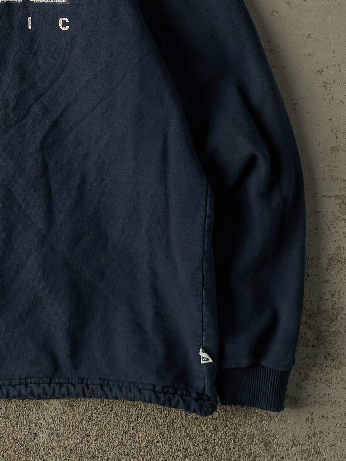Vintage 90s Navy Blue Boca Quarter Zip Hoodie (L/XL)