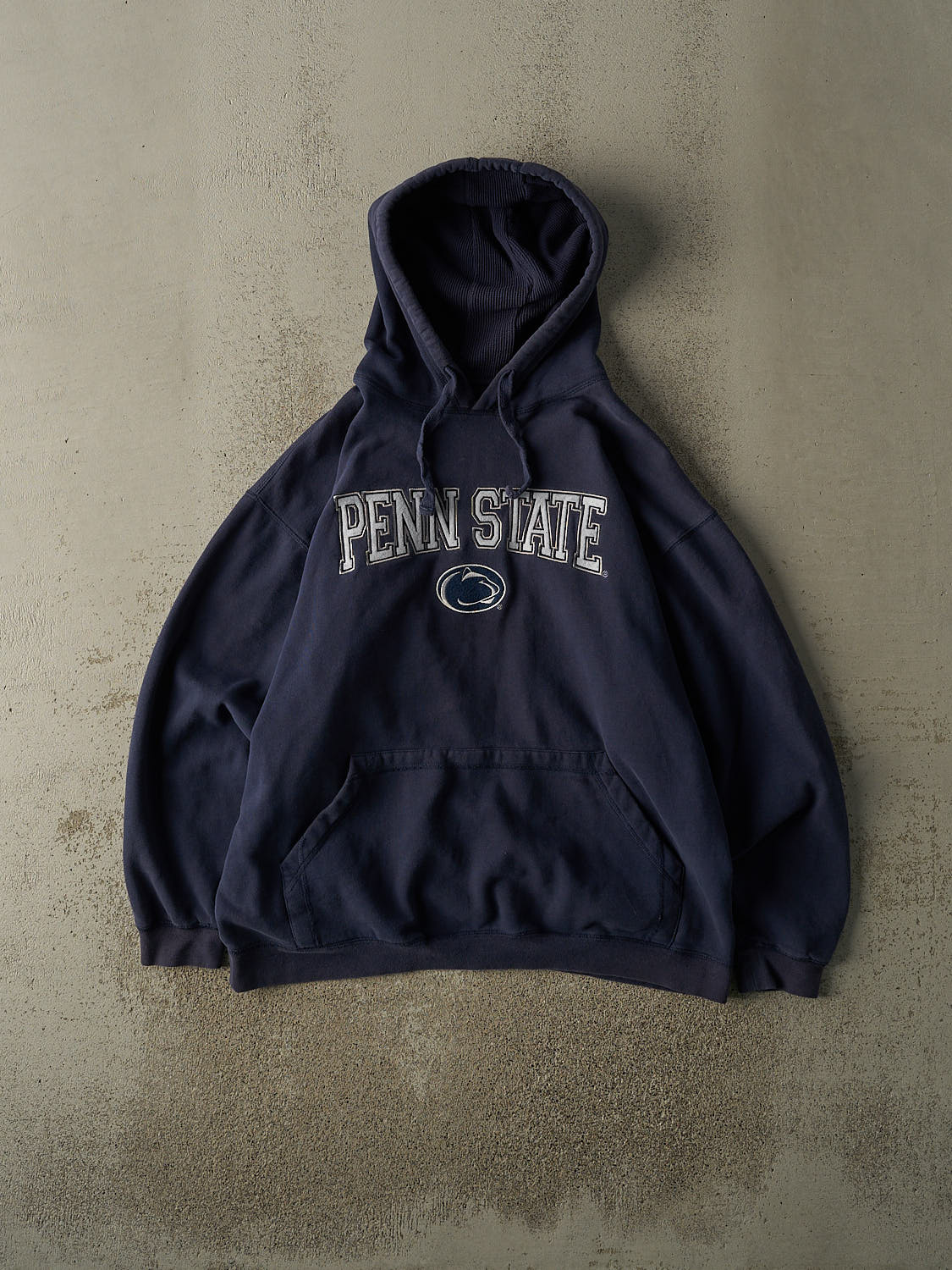 Vintage Y2K Navy Blue Penn State Embroidered Hoodie (L/XL)