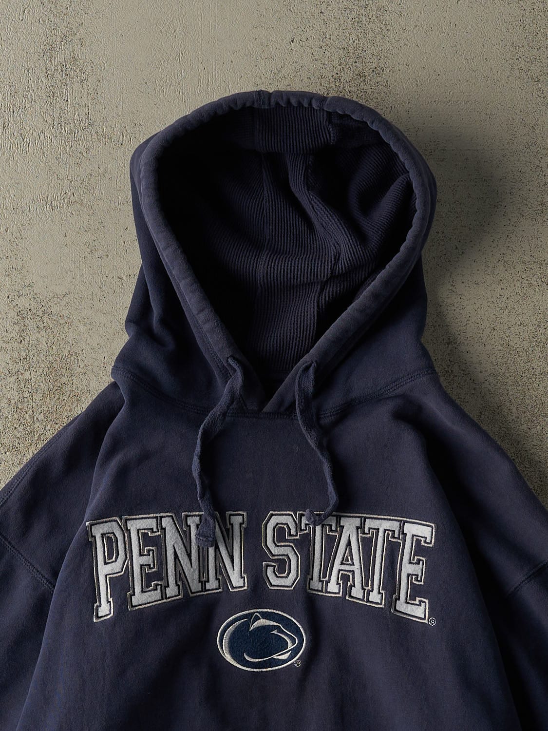 Vintage Y2K Navy Blue Penn State Embroidered Hoodie (L/XL)