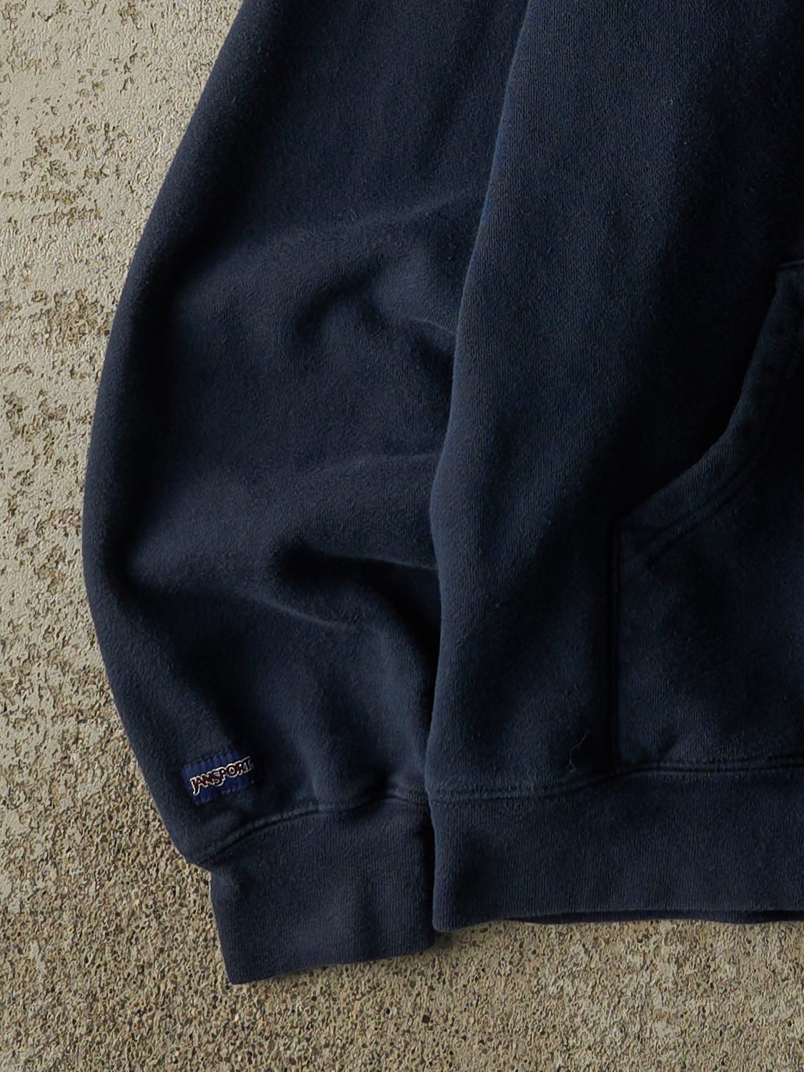 Vintage 90s Navy Blue Penn Embroidered Zip Up Hoodie (M)