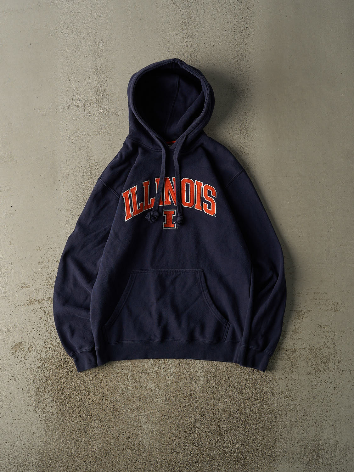 Vintage Y2K Navy Blue University of Illinois Hoodie (S/M)