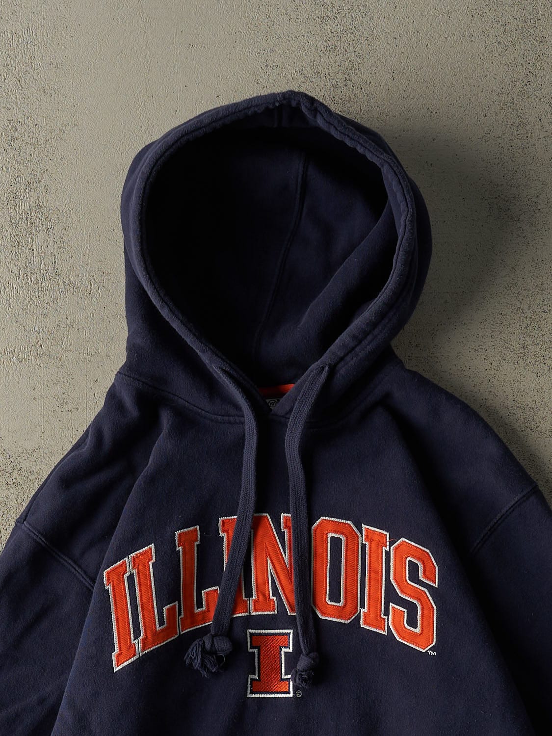 Vintage Y2K Navy Blue University of Illinois Hoodie (S/M)