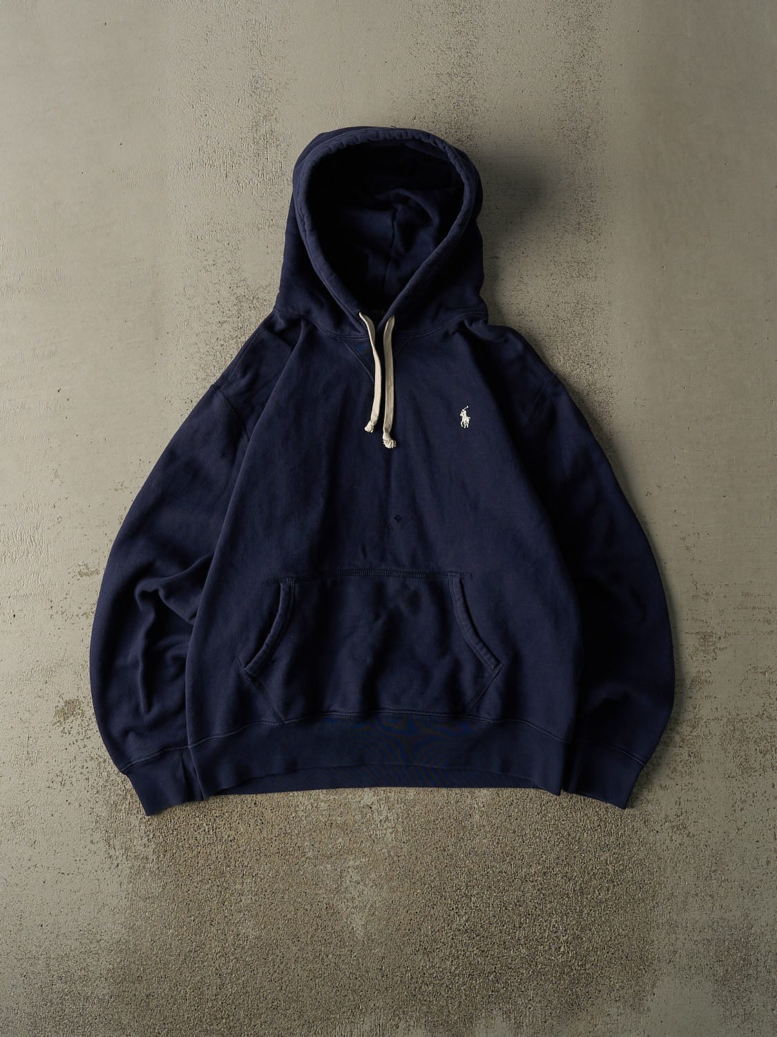 Vintage Y2K Navy Blue Polo Ralph Lauren Embroidered Hoodie (M/L)