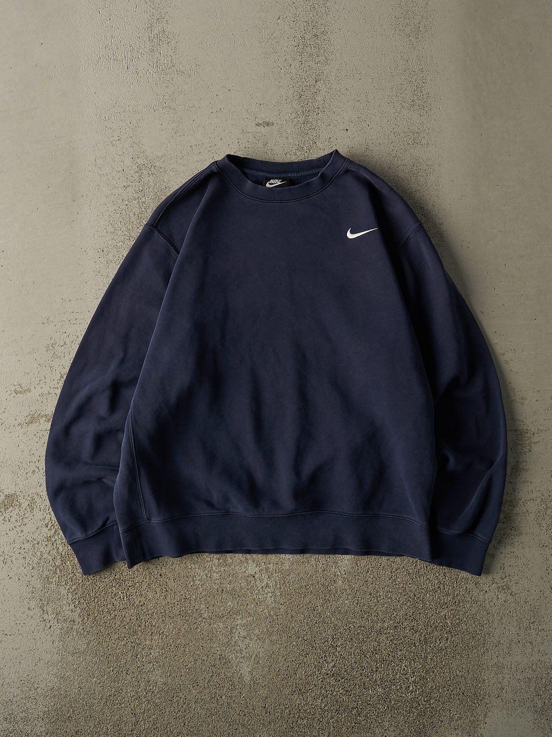 Vintage Y2K Navy Blue Nike Embroidered Crewneck (M/L)