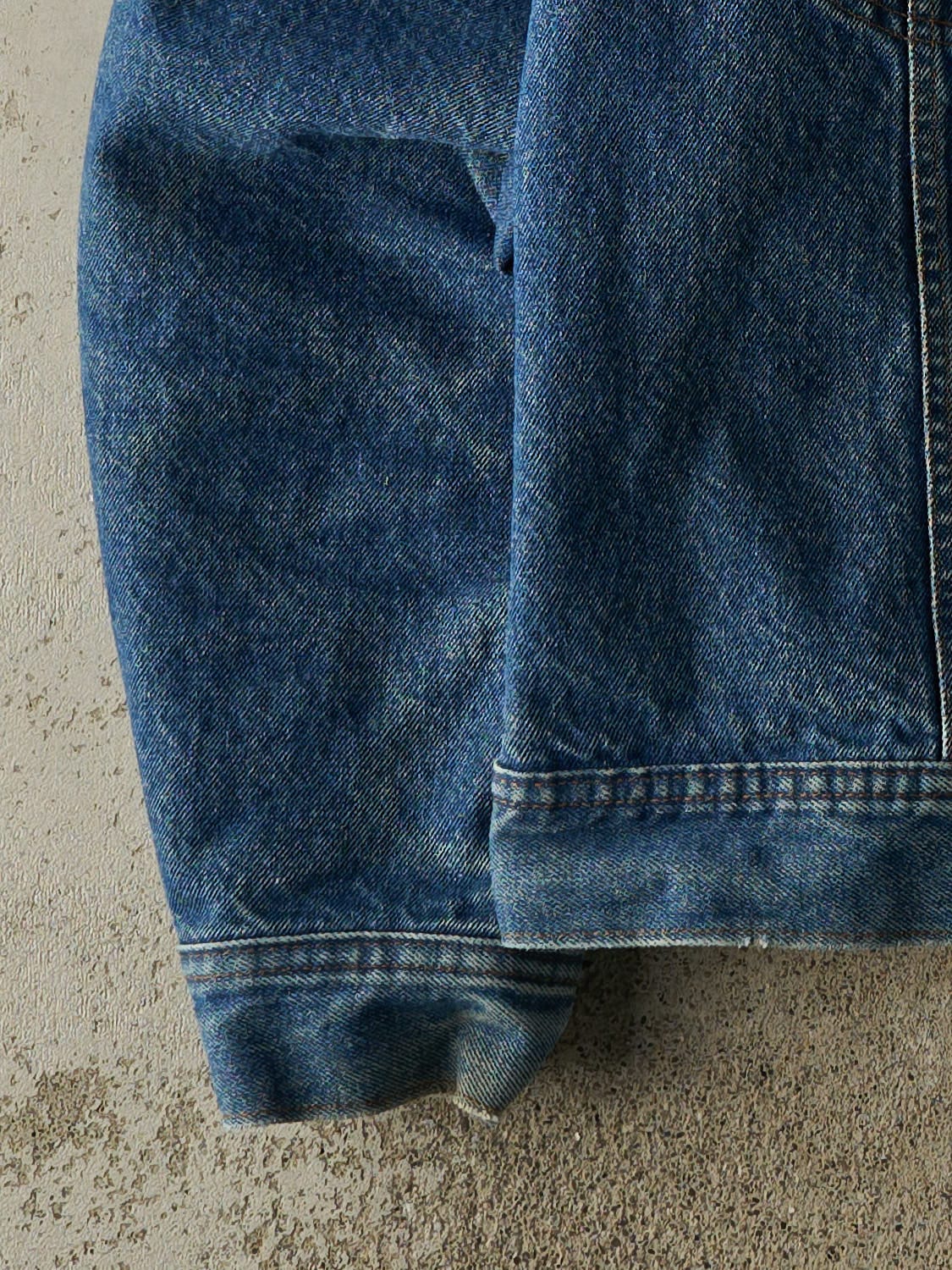 Vintage 80s Mid Wash Stormrider Mustang Blanket Lined Denim Jacket (S/M)