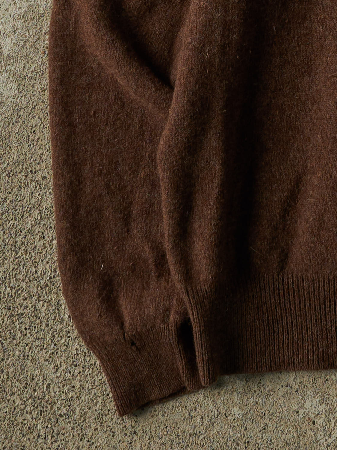 Vintage 90s Brown Polo Lambs Wool Knit (XS/S)
