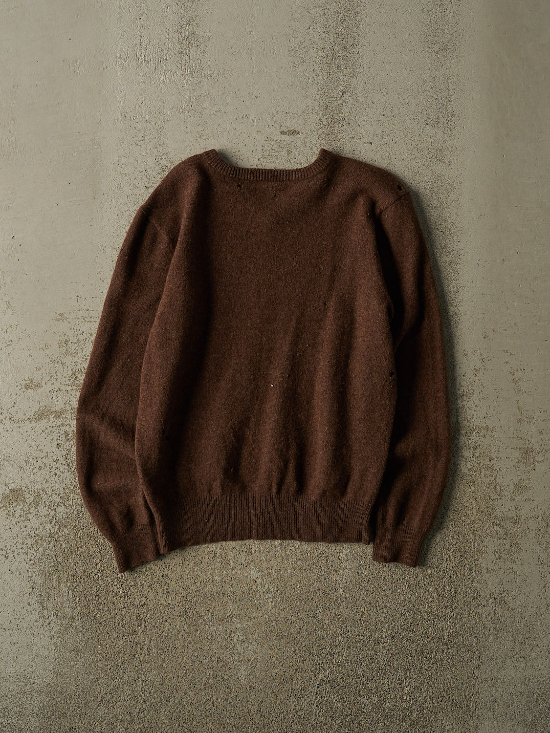 Vintage 90s Brown Polo Lambs Wool Knit (XS/S)