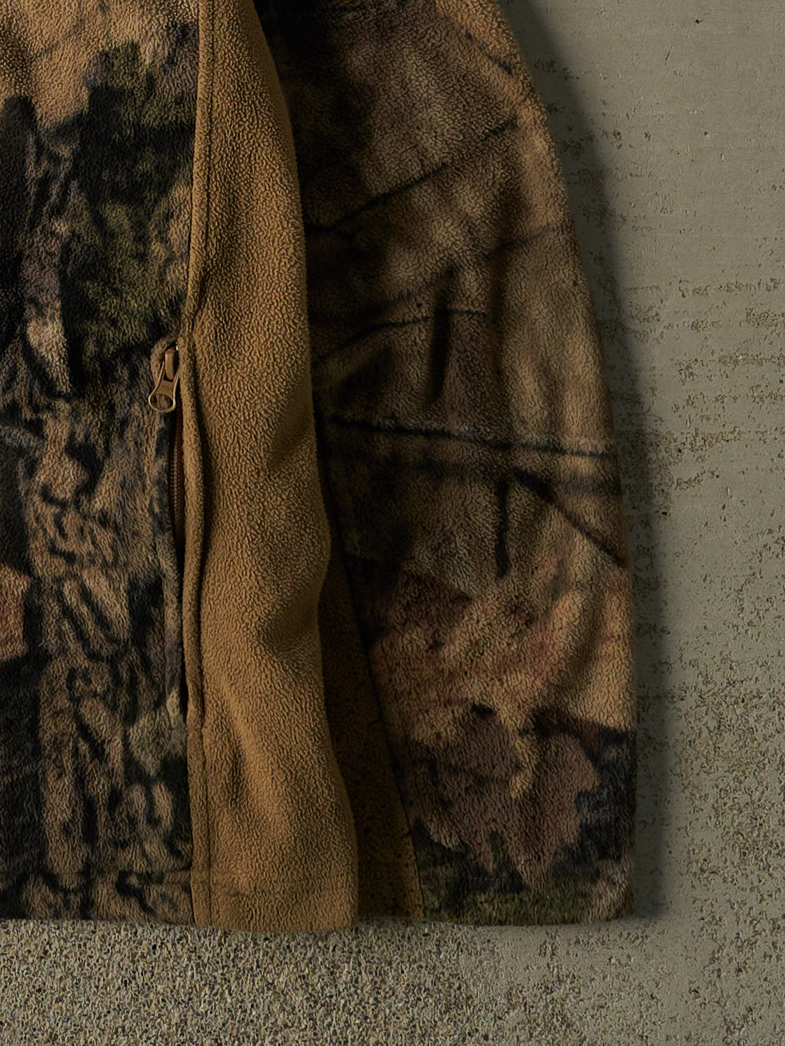 Vintage 90s Camo Mossy Oak Embroidered Zip Up Fleece (XL)