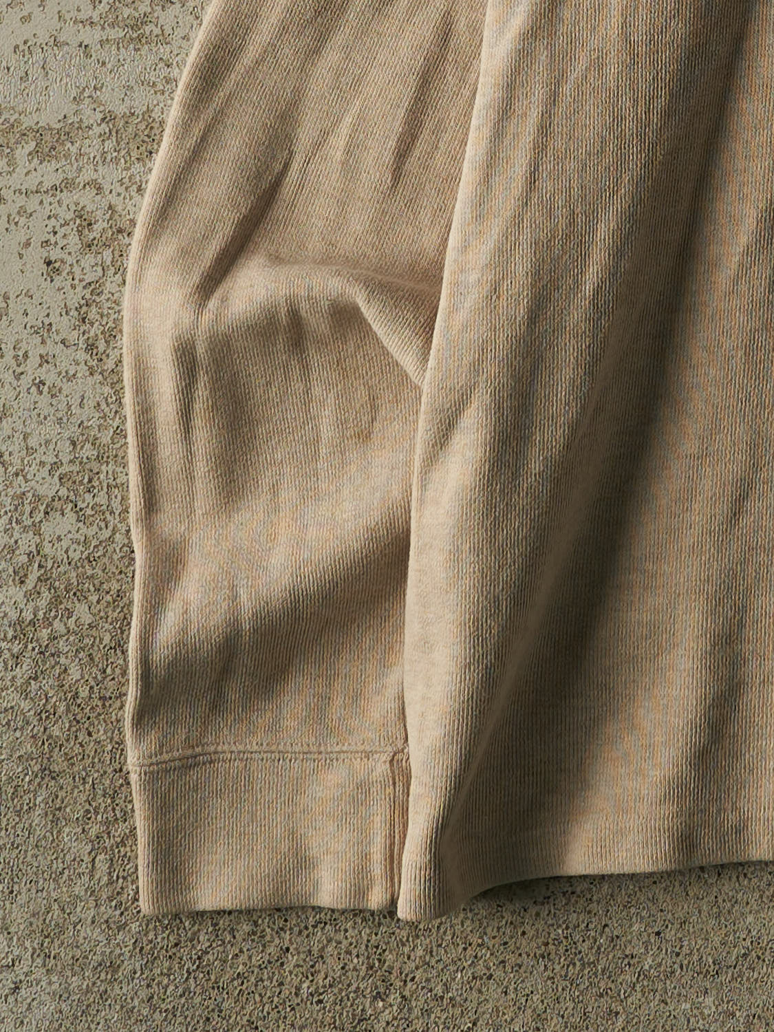 Vintage 90s Beige Polo Quarter Zip Knit (XL)