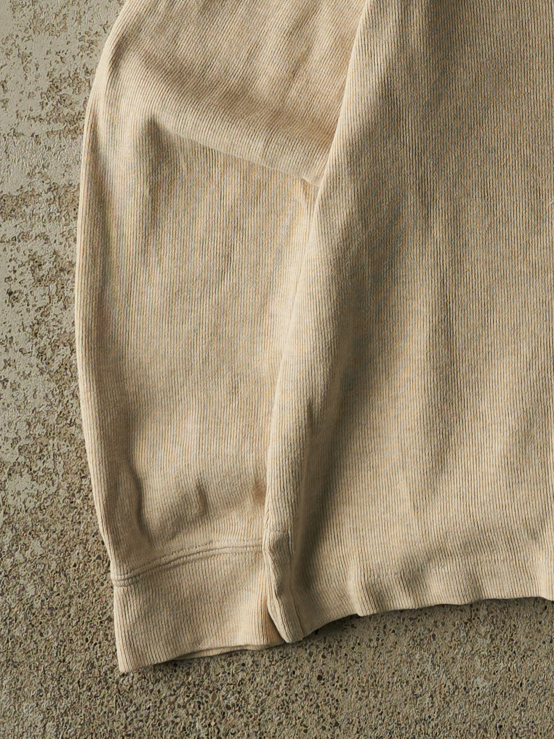 Vintage 90s Beige Polo Quarter Zip Knit (S/M)