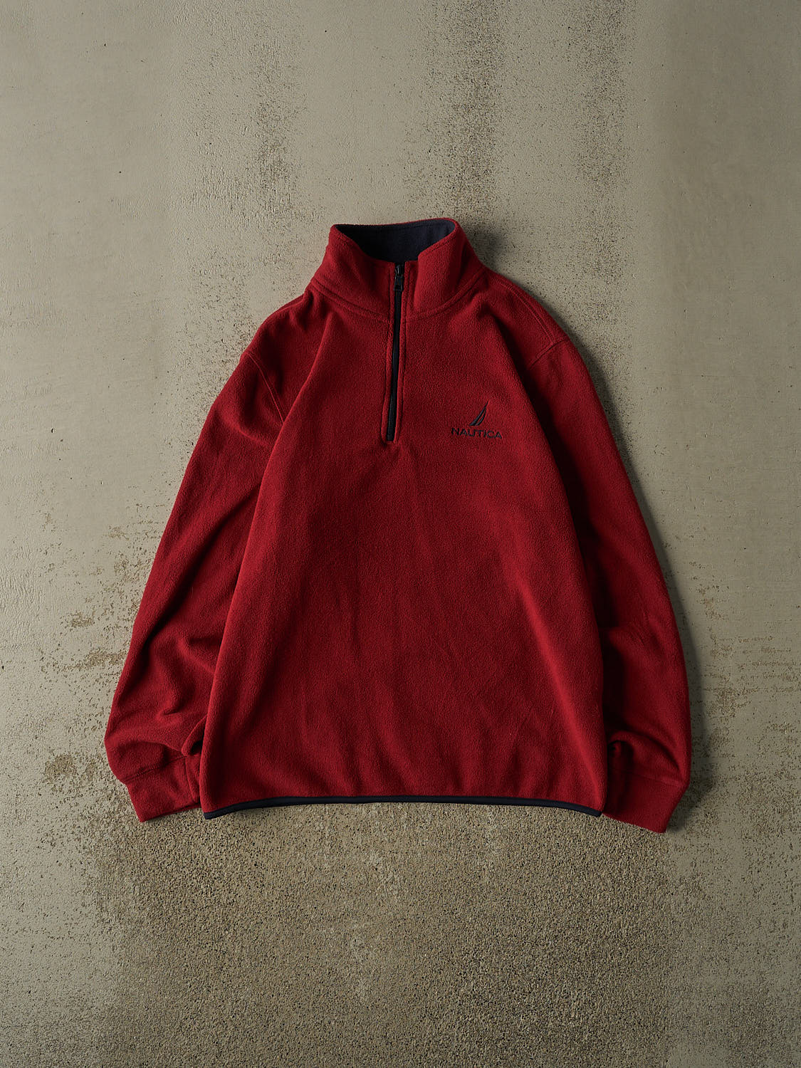 Vintage Y2K Red Nautica Quarter Zip Fleece (M/L)