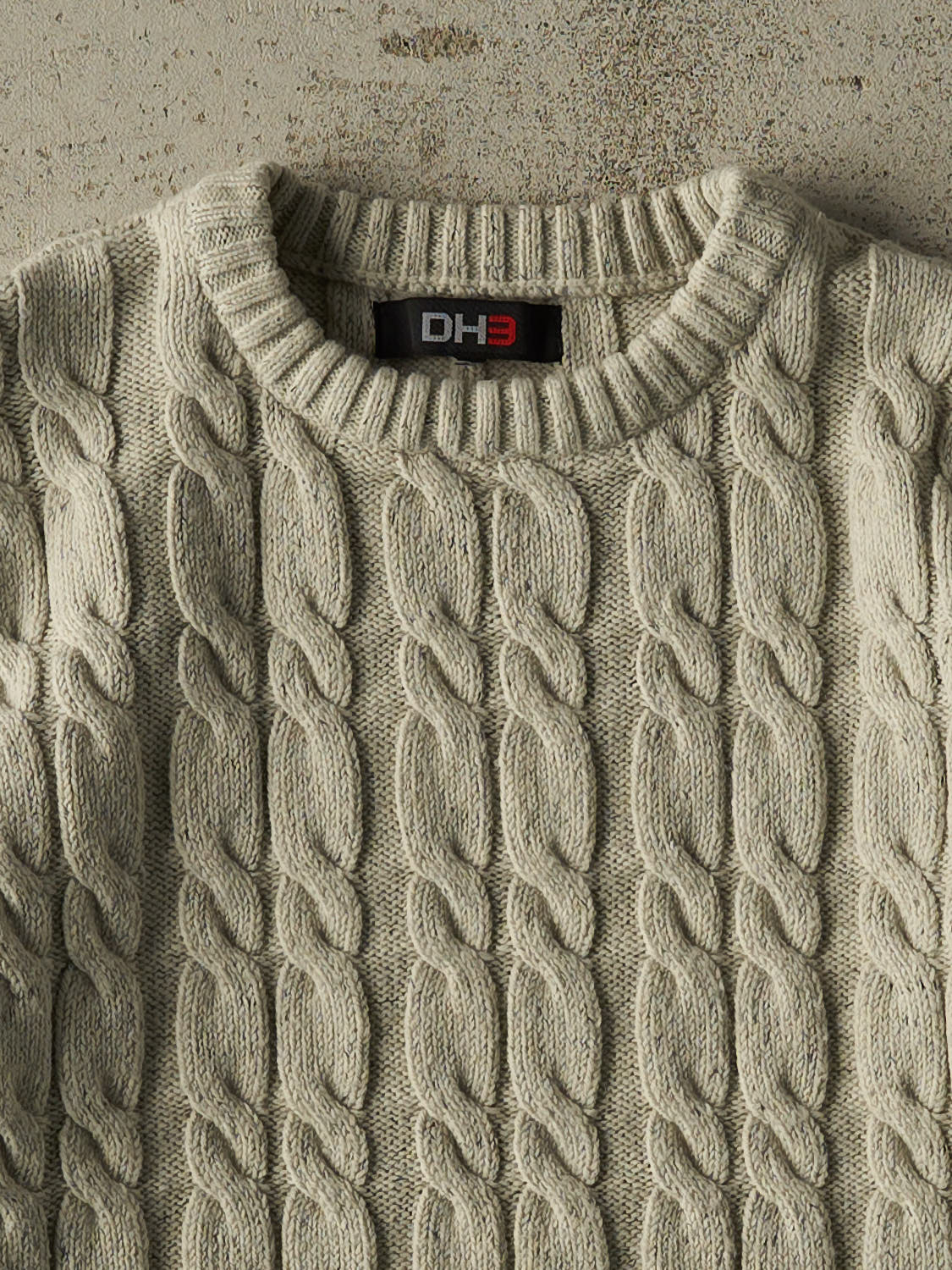 Vintage 90s Beige Cable Knit (S)