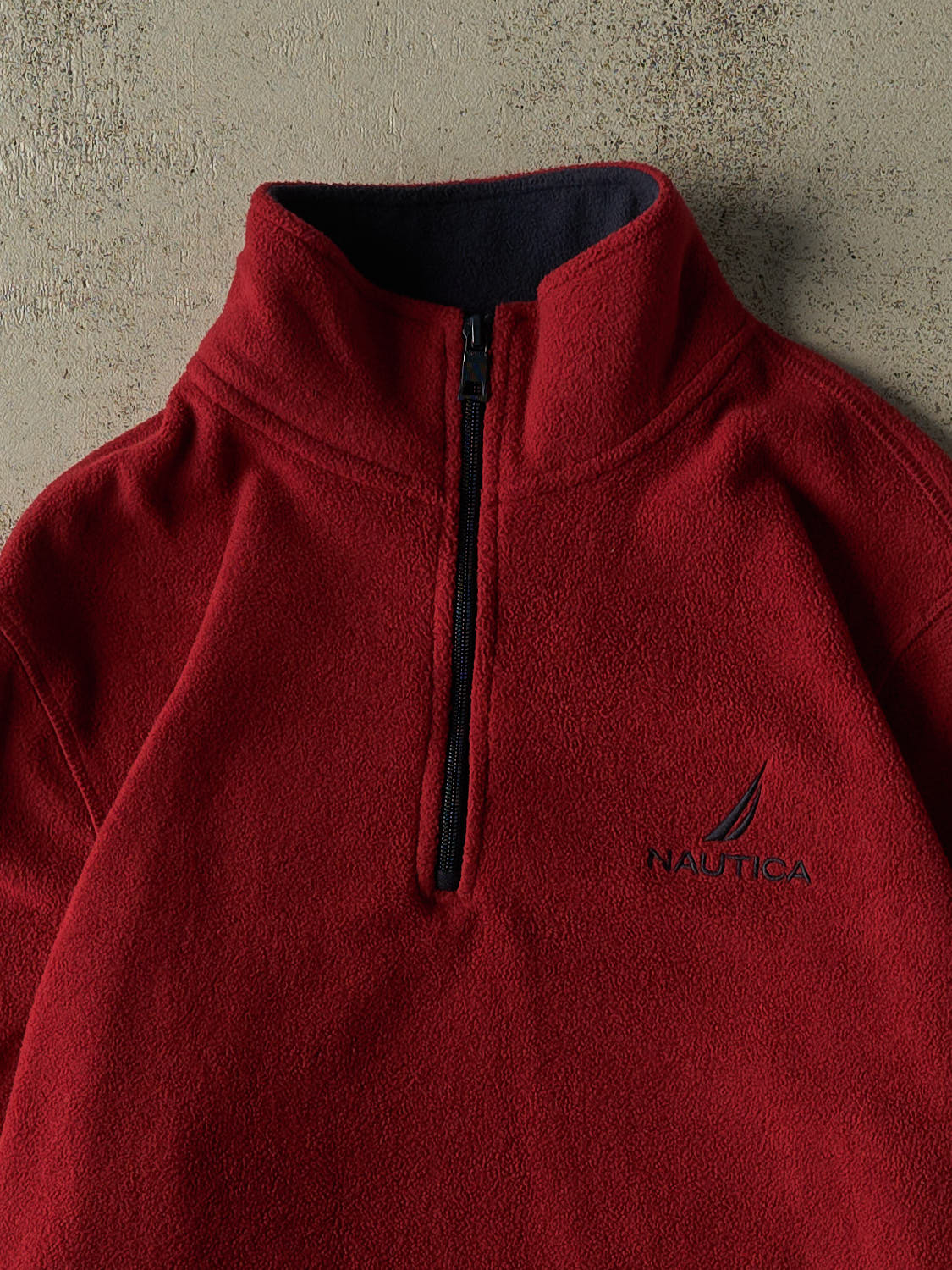 Vintage Y2K Red Nautica Quarter Zip Fleece (M/L)