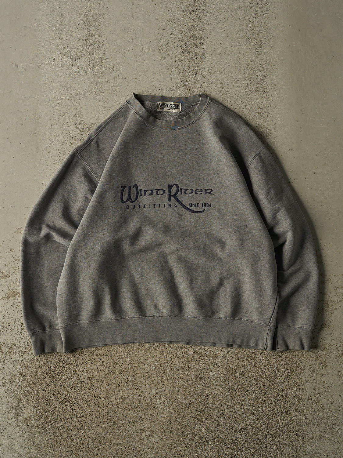 Vintage 90s Grey Wind River Logo Crewneck (M)
