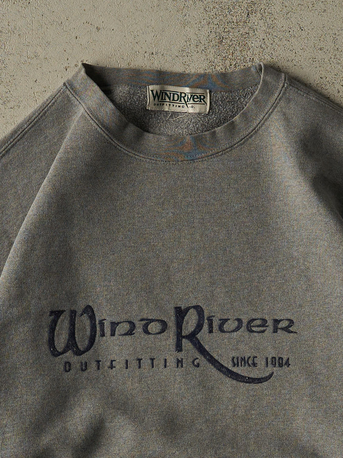 Vintage 90s Grey Wind River Logo Crewneck (M)