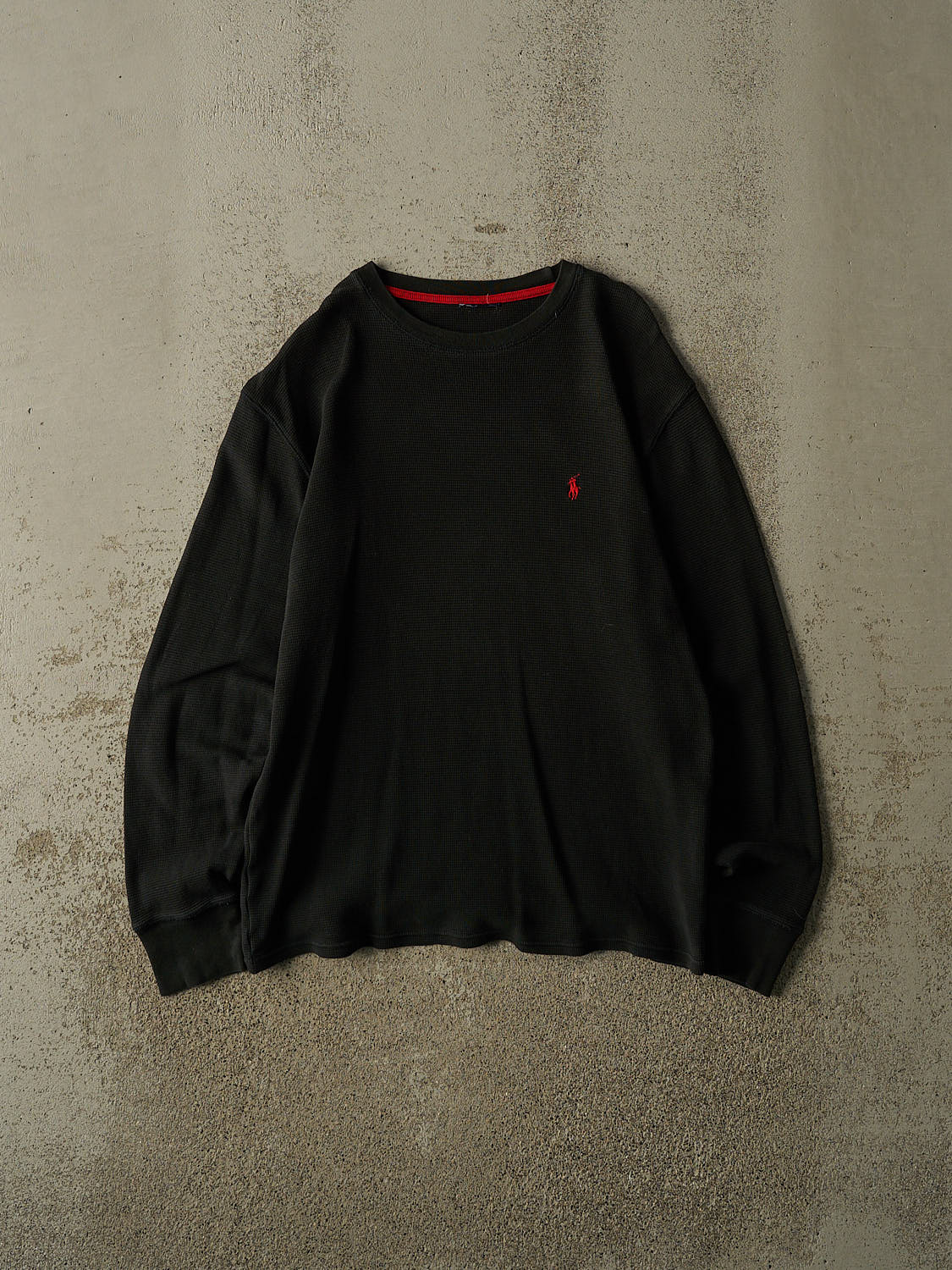 Vintage Y2K Black Polo Thermal Long Sleeve (M/L)