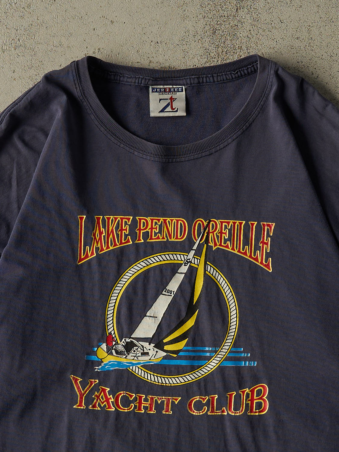Vintage 90s Navy Blue Lake Pend Oreille Yacht Club Tee (XL)