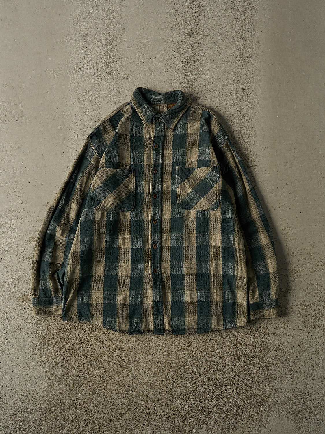 Vintage 90s Green St Johns Bay Button Up Long Sleeve (XL)