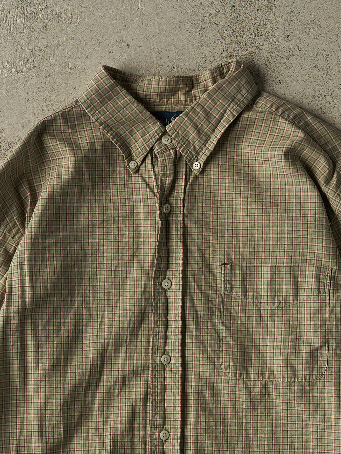 Vintage 90s Green Ralph Lauren Button Up Long Sleeve (L/XL)