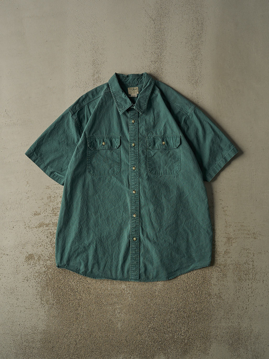 Vintage Y2K Green LL Bean Button Up Tee (XXL/XXXL)