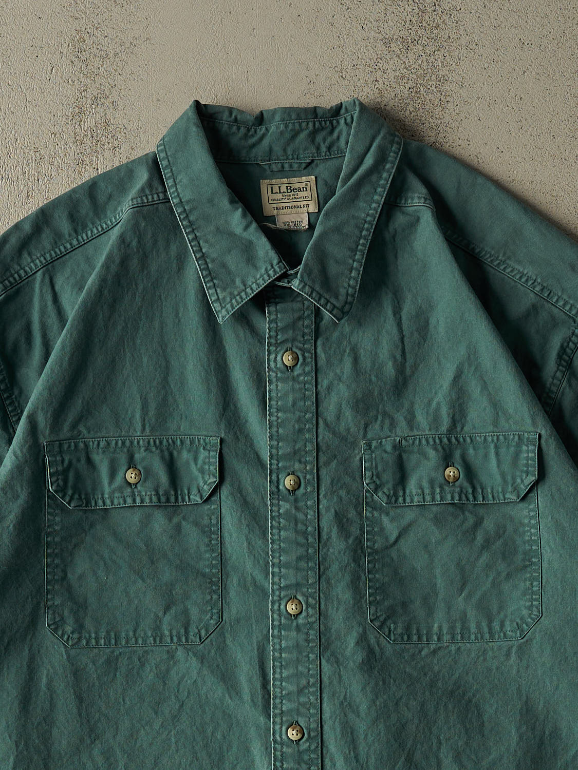 Vintage Y2K Green LL Bean Button Up Tee (XXL/XXXL)
