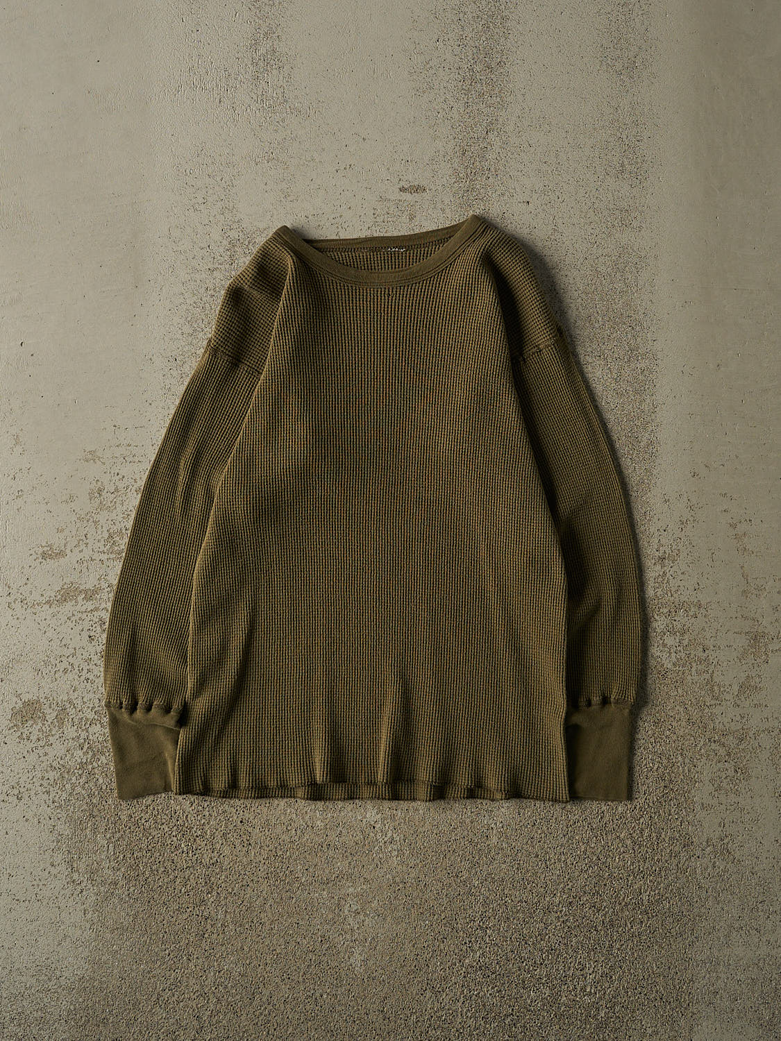 Vintage 90s Faded Green Thermal Long Sleeve (XS/S)