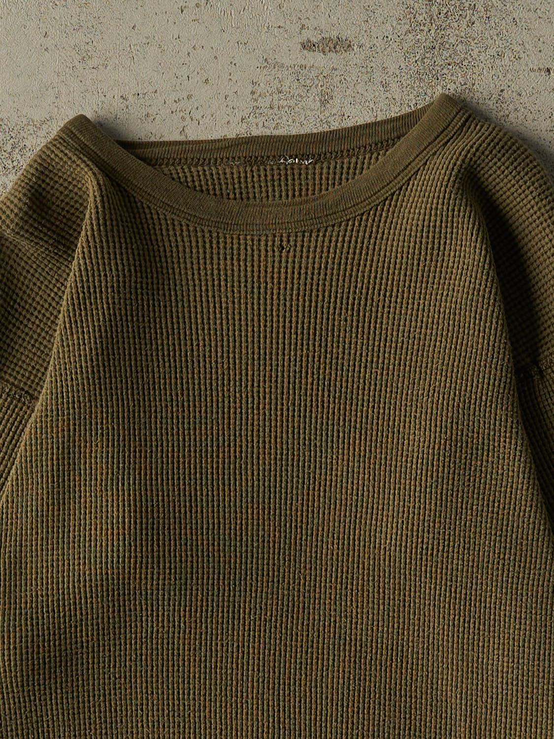 Vintage 90s Faded Green Thermal Long Sleeve (XS/S)