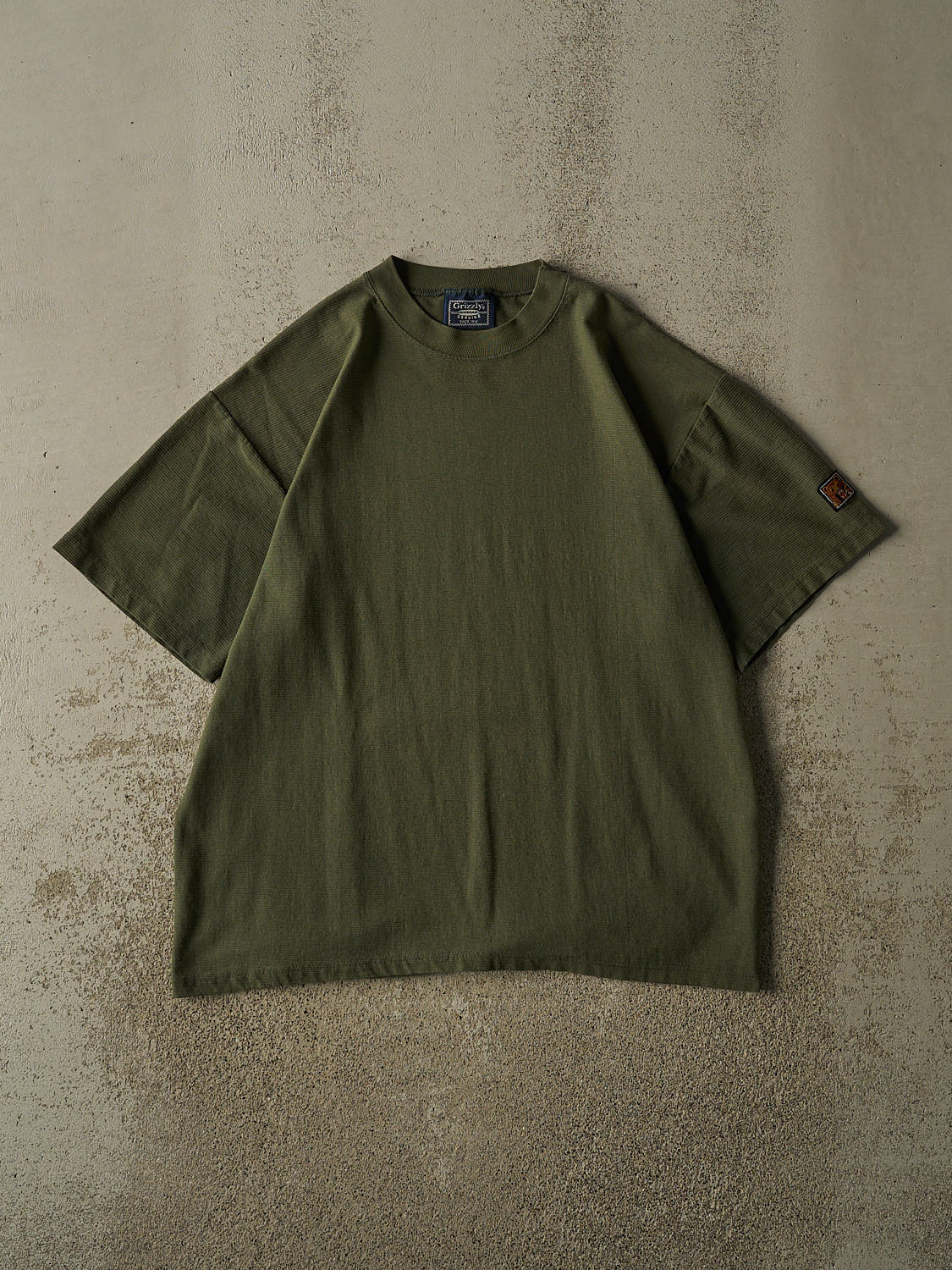 Vintage 90s Green Kodiak Textured Blank Tee (L/XL)